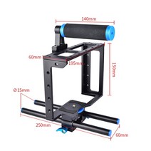 셀프촬영 브이로그 범용 카메라 케이지 캐논 소니 니콘 파나소닉 DSLR 지원 마운트 사진 리그 레일로드 포커스 시스템, [01] Cage kit, 01 Cage kit