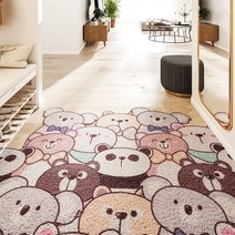 만화 동물 실크 바닥 매트 가정용 입구 카펫 발 매트, 04. 60 X 90cm [비싸고, 옵션15