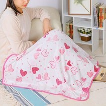 도매토피아 하트 극세사 무릎 담요 휴대용 캠핑 차박 겨울담..., 단품