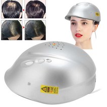 머리 성장 헬멧 레이저 모자 적외선 빛 LED 탈모 치료 장치 복원 제품 실버, [01] UK Plug