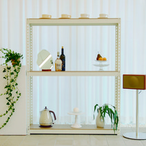 엠보싱앵글 일체형 무볼트랙 다용도선반 가로 300~500mm, 아이보리