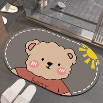 욕실 입구 실리콘 슬라럼 매트 건조 미끄럼 방지 스크랩 가능