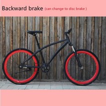 단일 속도 산악 자전거 26 인치 shockproof 포크 트랙 자전거 역방향 브레이크 고정 기어 mtb 프레임 자전거 더블 디스크 브레이크, 6, 26인치