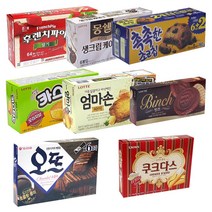 [안녕골목마켓]몽쉘생크림(6입)+엄마손파이(10입)+카스타드(6입)+애플쿠키(10입)+촉촉한초코칩(8입)+오뜨쇼콜라(6입)+후렌치파이(15입)+빈츠(10입), 150g, 1세트