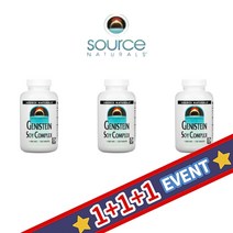 소스내추럴스 2+1 제니스테인 1000mg 120정 콩 이소플라본 식이섬유 함유 비건, 1개, 기본