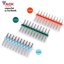 드릴비트 10 개몫 3175 생크 카바이드 PCB 드릴 비트 인쇄 회로 미니 CNC 조각 밀 1mm, 0.45mm