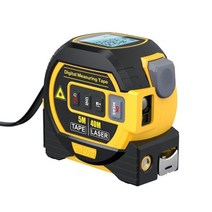 3in1 레이저 거리 측정기 5m 줄자 LCD 디스플레이, 노란색-40m, 1개