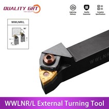 Q.Grt WWLNR WWLNR2525 WWLNR3232 외부 선삭 공구 홀더 WNMG 카바이드 인서트 선반 바 CNC 절삭, [07] WWLNR3232P08, [01] WNMG080404 TC9170