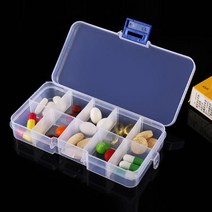 달자샵 칸 조절이 자유로운 다용도 섹션 케이스 2P 소품 보관함 투명 멀티박스, 사각 10칸, 2Pcs