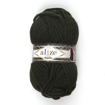 삼남뜨개실 알리제 슈퍼라나 메가필 10+1 뜨개실 목도리실 두꺼운실 겨울실 울실, MEGAFIL, 05 딥카키 241