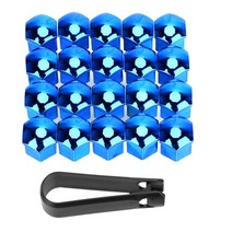 17 19 21MM 자동차 차량용 타이어 나사 캡 볼보 S40 S60 S70 S80 S90 V40 V50 V60 V90 XC60, 04 파란_03 21mm