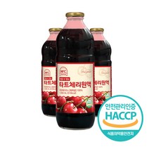 몽오랑시 타트체리 1L (3팩) haccp인증 100% 원액농축 NFC (비농축과즙), 타트체리원액 (1L) X 3팩