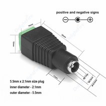 움직이는 아파트 현관 cctv 3-100pcs 여성 남성 dc 커넥터 5.5mm dc, 유형 여성, 100개