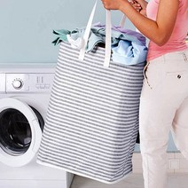 누구의 하루 접이식 패브릭 대용량 다용도 빨래바구니 72L