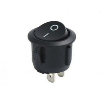 레드 블랙 화이트 ON/OFF 라운드 로커 토글 스위치 6A/250VAC 10A 125VAC 전원 스위치 캡 플라스틱 푸시 버튼 20mm 1 개, 05 on-off black 2pin