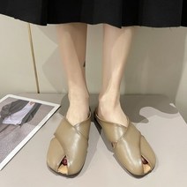 뮬 운동화 스니커즈 슬리퍼 여성 플랫 타비 닌자 모카신 라운드 스플릿 발가락 슬링 백 뮬 가죽 신발에 얕