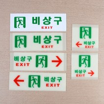 비상구 EXIT 표시 표지판 안내 유도등 대피 피난구 비상계단 도어사인 문패, 제품선택, 가로 일반