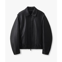 LAFUDGESTORE 버핑레더 오버핏 MA-1자켓Black Buffing Leather Overfit MA-1 JacketBlack, L