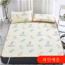 리앤킴 여름 쿨 매트 세트 lnk650, 파인애플(배개 없음)