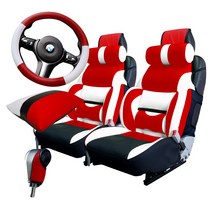 카월드 자동차 리무진시트커버1열+코일매트(1+2열) 승용 RV SUV 패키지 l 시트2P+코일매트+팔쿠션+핸들커버+기어커버, 1세트, 15)레드화이트