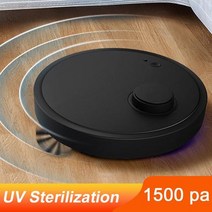 1500pa 로봇 진공 청소기 UV 살균 포함 건식 습식 세정기 스마트 소독 바닥 스위퍼 카펫 청소 Robo, Upgrade White