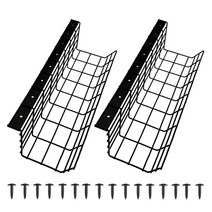 2pcs Under Desk Cable Raceway Cord Hider Organizer Sturdy Tray For Office And Home