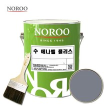 노루페인트 수 에나멜 철재 목재 페인트 1L, 유광밝은회색