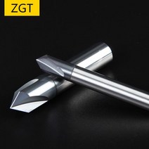ZGT 챔퍼 엔드 밀 60 120 도 코팅 3 플루트 엔드밀 카바이드 텅스텐 스틸 챔퍼링 밀링 커터 60mm 8mm, 8X60RX60L