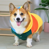 웰시코기 옷 애견옷 가을 겨울 기모 기모 겨울 겨울 코키테디 강아지 소형견 털빠짐 방지 겨울 애견용품, 4XL【권장 28-34근】, 뽀글이 패치 베스트