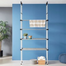 아파트 베란다 다용도실 폭조절 수납선반행거 4단