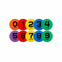 숫자 마커 세트 직경 25cm 0-9 체대입시학원, 단품