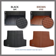 현대 더뉴 그랜저/그랜저 풀체인지 (2020년~현재) 가죽 leather 트렁크매트 [Black/Brown], 브 라 운, L P G