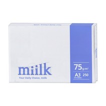 A3 밀크 복사지 75g 250매 낱권, 밀크 75g／250매(낱권)