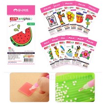 1500 스티커 보석 십자수 12종/큐빅 태극기 세종대왕 등, 1개, 3. 전통문양 연꽃