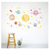 조인컴퍼니 야광 밤하늘 벽꾸미기 스티커/조인컴퍼니 야광스티커/벽꾸미기/국내제작/유치원/어린이집/놀이방/키즈카페/아이방인테리어/야광스티커, 우주에서는 FDS-21208