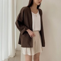 어반프랑 여성용 보르 린넨100 루즈핏 로브 여름 가디건 자켓