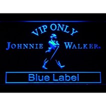 VIP전용 조니워커블루라벨 LED 네온 라이트 사인, 빨간_40x30cm Horizontal
