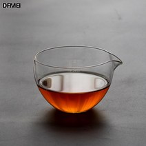 DFMEI 유리 호월공도배 심플무유 투명공배 차해 쿵푸 다도배분 다기 원형