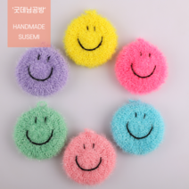 주방수세미 스마일 손뜨개 수세미 / 대량구매 가능, 5. LIGHT PINK(연핑크), 선물상자포장 (+600원)