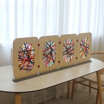 고야 스트링 자작나무 미니 4단 책상 파티션 (1200) 인테리어 칸막이 다용도 가림막, 스트링 미니 4단 파티션 (1200)