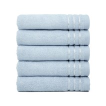 클라우망 뱀부 스트라이프 자연 항균 호텔수건 150g CPBBS150, 연블루, 15장