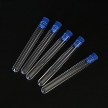 실험실 소모품 12x100 Mm 투명 실험실 플라스틱 테스트 튜브 스타팅 캡 포함 학교 용품 개/팩, 한개옵션1, 한개옵션0