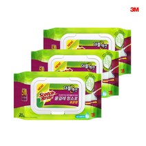 3M 물걸레 청소포 더블액션 표준형 20매 x 3개, 단품