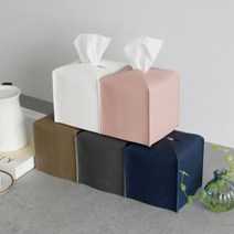 라이크홈즈 국산 고급 정사각 감성 티슈 케이스 티슈커버 5color, 다크브라운, 1개