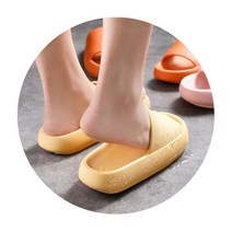 폭신한 쿠션 슬리퍼 족적근막염 발바닥통증 말랑말랑 푹신한 실내화 층간소음 실내화 사무실 슬리퍼 거실 슬리퍼 홈실내화, 베이지