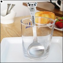 빨간리본 넓은스푼 스프숟가락 단단한품질 쿵푸판다스푼 간식스푼