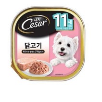 시저 반려견 주식캔 시니어 11세 이상 닭고기, 닭, 100g, 12개