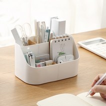 다용도 리모컨 소품 정리함 화장품 수납함 꽂이 화장대 욕실