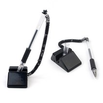 테이블 접착식 볼펜 은행 관공서 설문조사 분실방지 부드러운 필기감 스프링