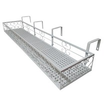 모칸도 베란다 화분걸이대 (직각형 120x25cm고층용) 고리 4개형, 02.화분걸이대(직각형/120x25)_화이트